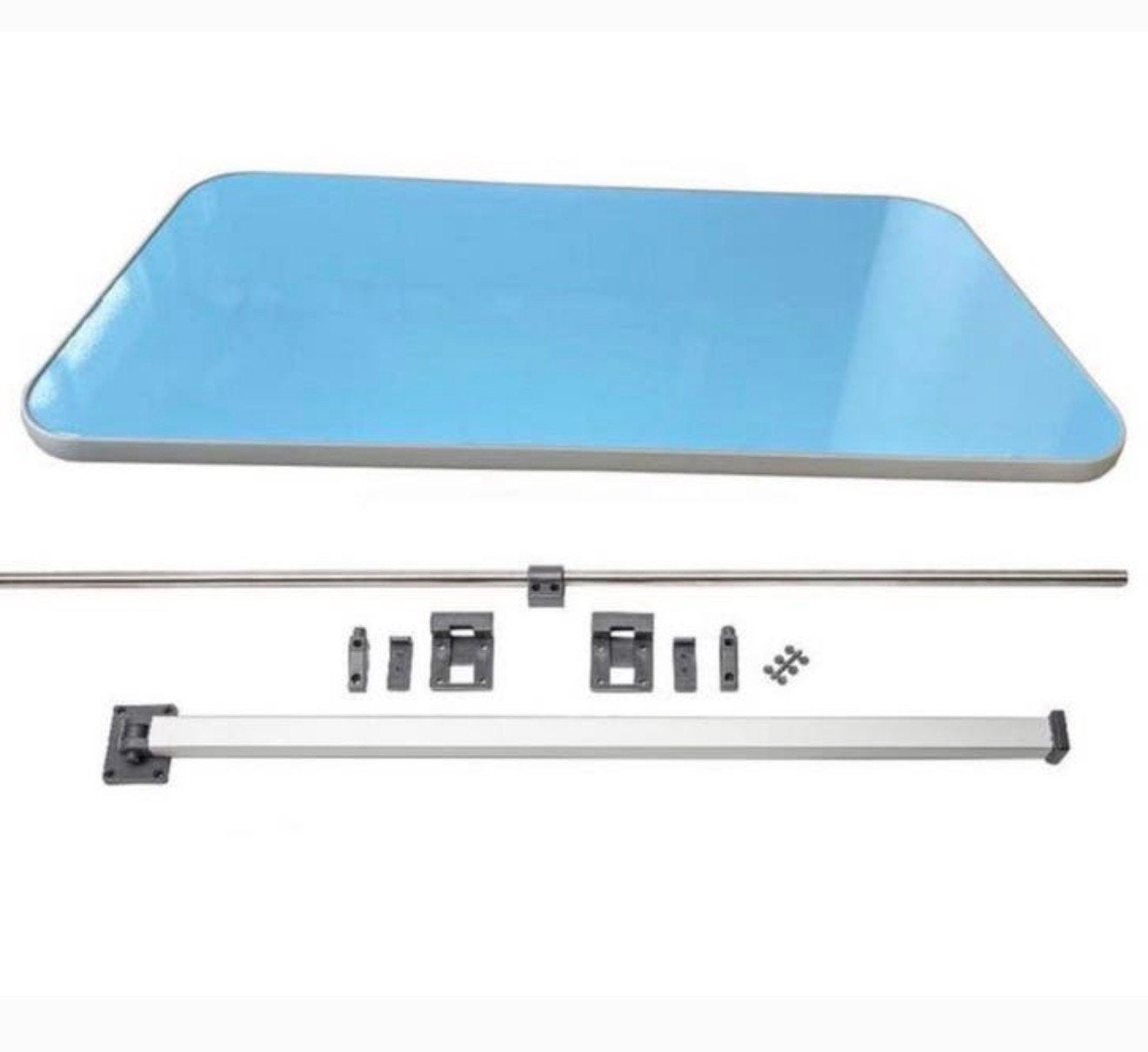 Blauwe glittertafel tafel + inklapbare poten Caravan Camper, Ophalen of Verzenden, Nieuw
