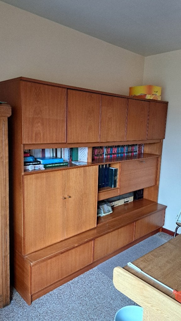 Meuble/bibliothèque Scandinave en teck 60', Enlèvement