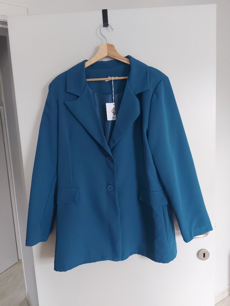 Petrolkleurige blazer, Vêtements | Femmes, Envoi, Neuf, Taille 38/40 (M), Manteau
