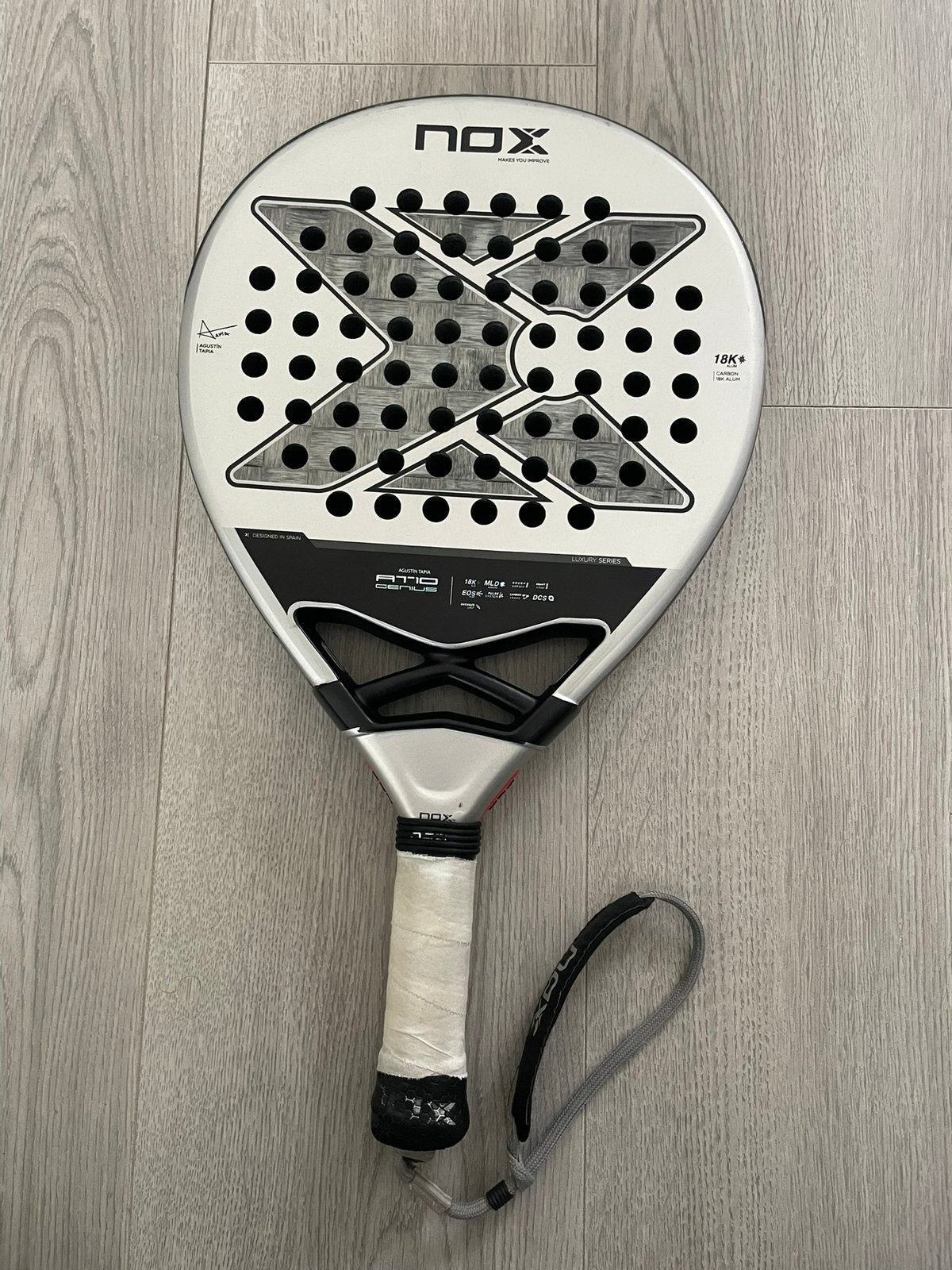 NOX AT10 Genius 18K – Agustín Tapia – Luxury Series, Enlèvement ou Envoi, Comme neuf, Raquette de padel
