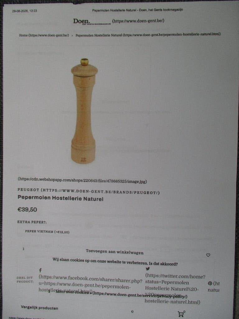 moulin à poivre, Comme neuf, Classique, Bois, Beige