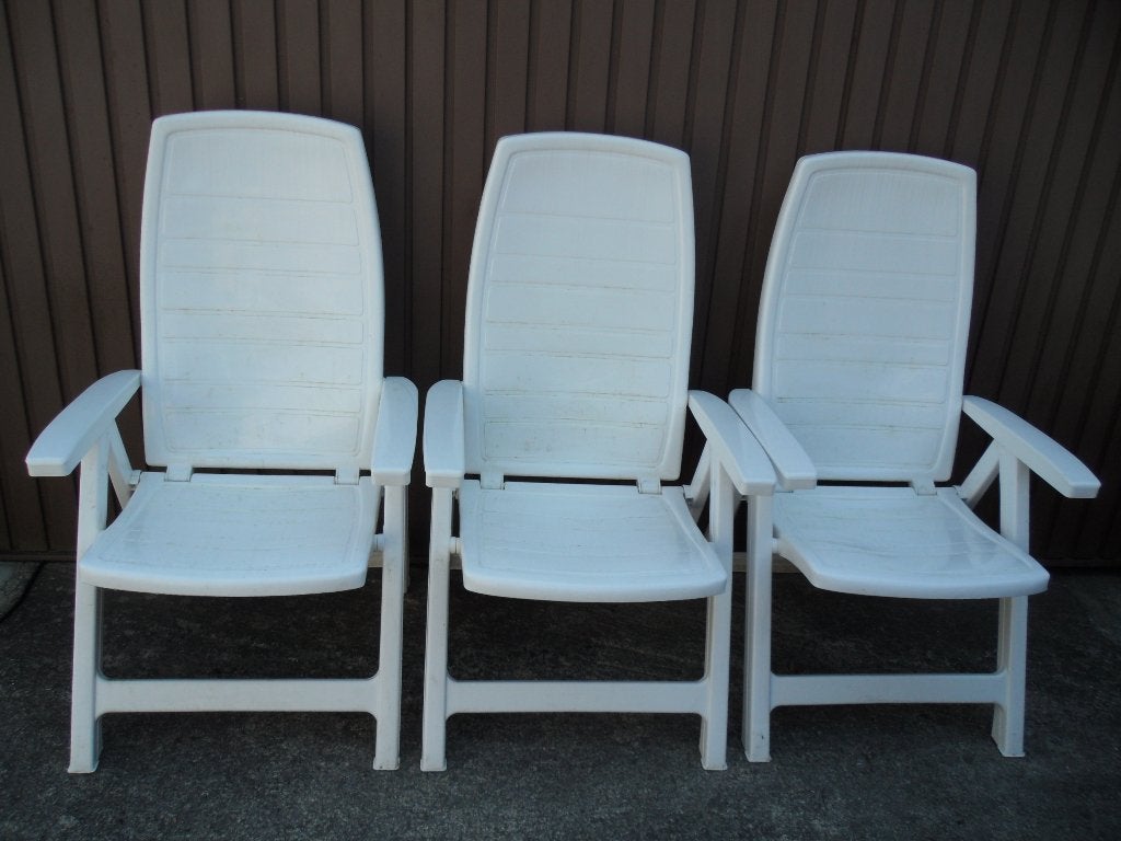 Fauteuil de jardin blanc, Enlèvement, Comme neuf, Ajustable