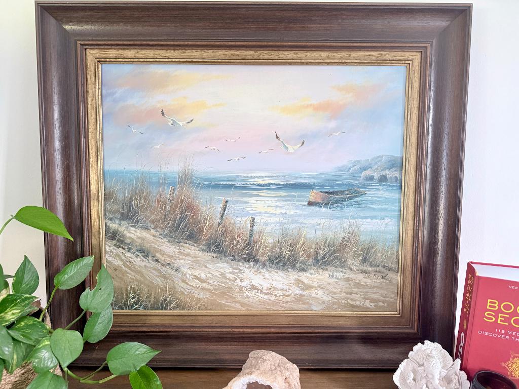 Groot schilderij zeezicht, Ophalen