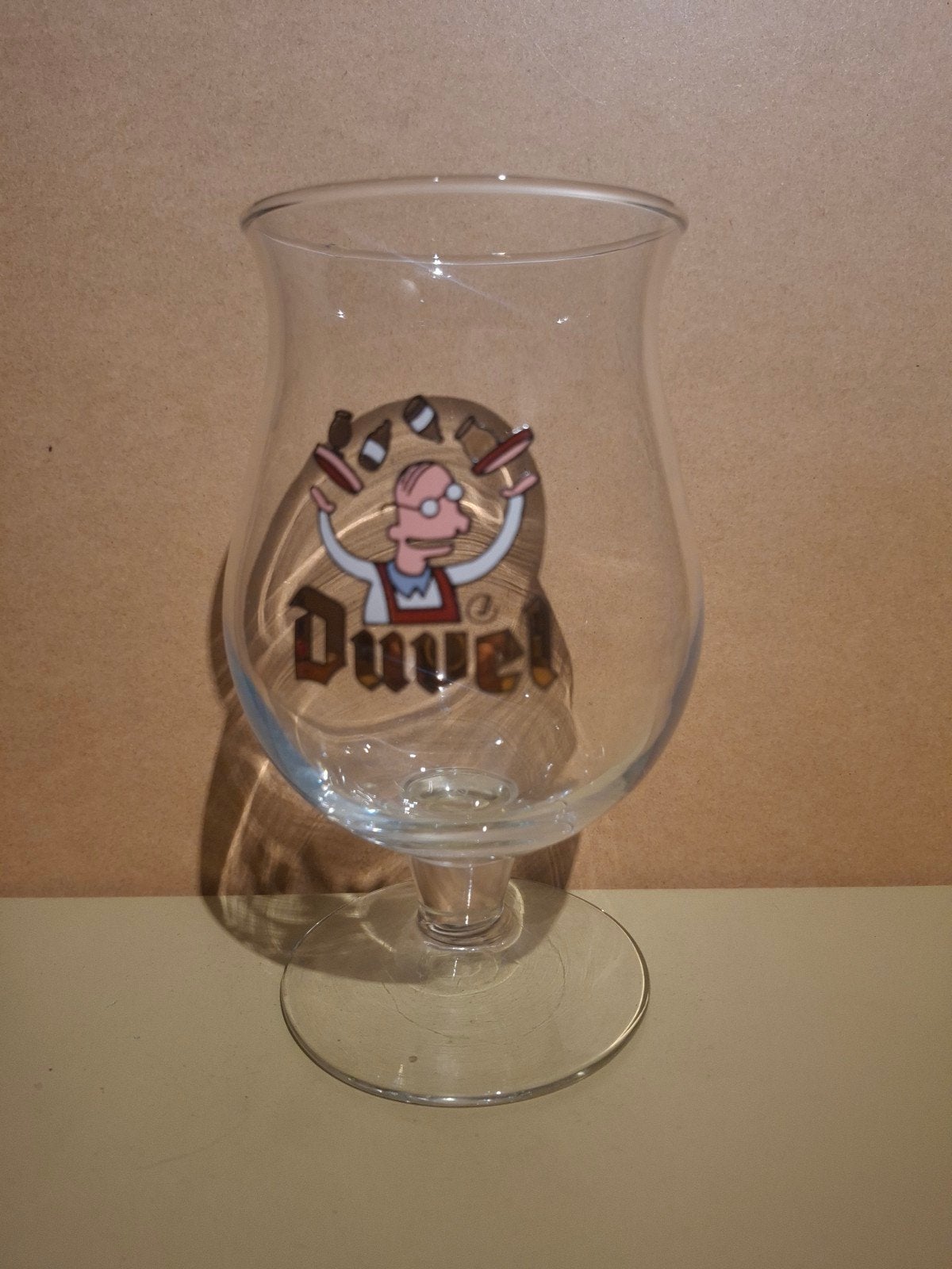 Duvel glas jonglerende ober, Verzamelen, Ophalen of Verzenden, Duvel