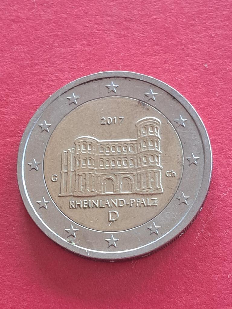2017 G Duitsland 2 euro Rijnland-Palts Karlsruhe, Postzegels en Munten, Munten | Europa | Euromunten, Losse munt, 2 euro, Duitsland