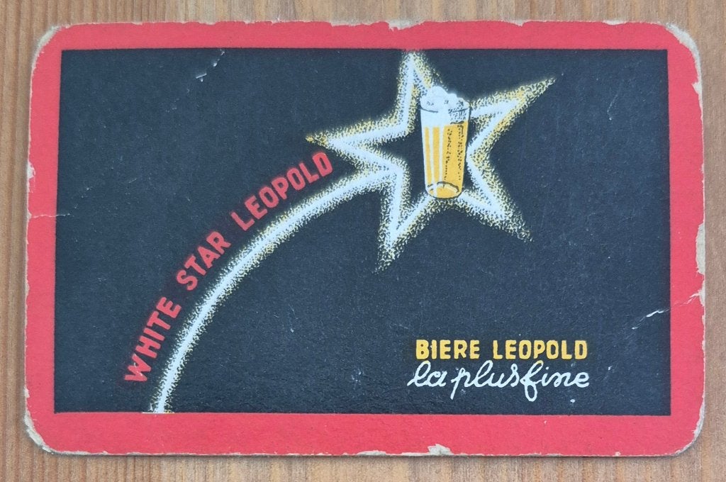 Hergé speelkaart White Star Leopold 1933 Kuifje Tintin, Enlèvement ou Envoi, Tintin, Utilisé, Autres types
