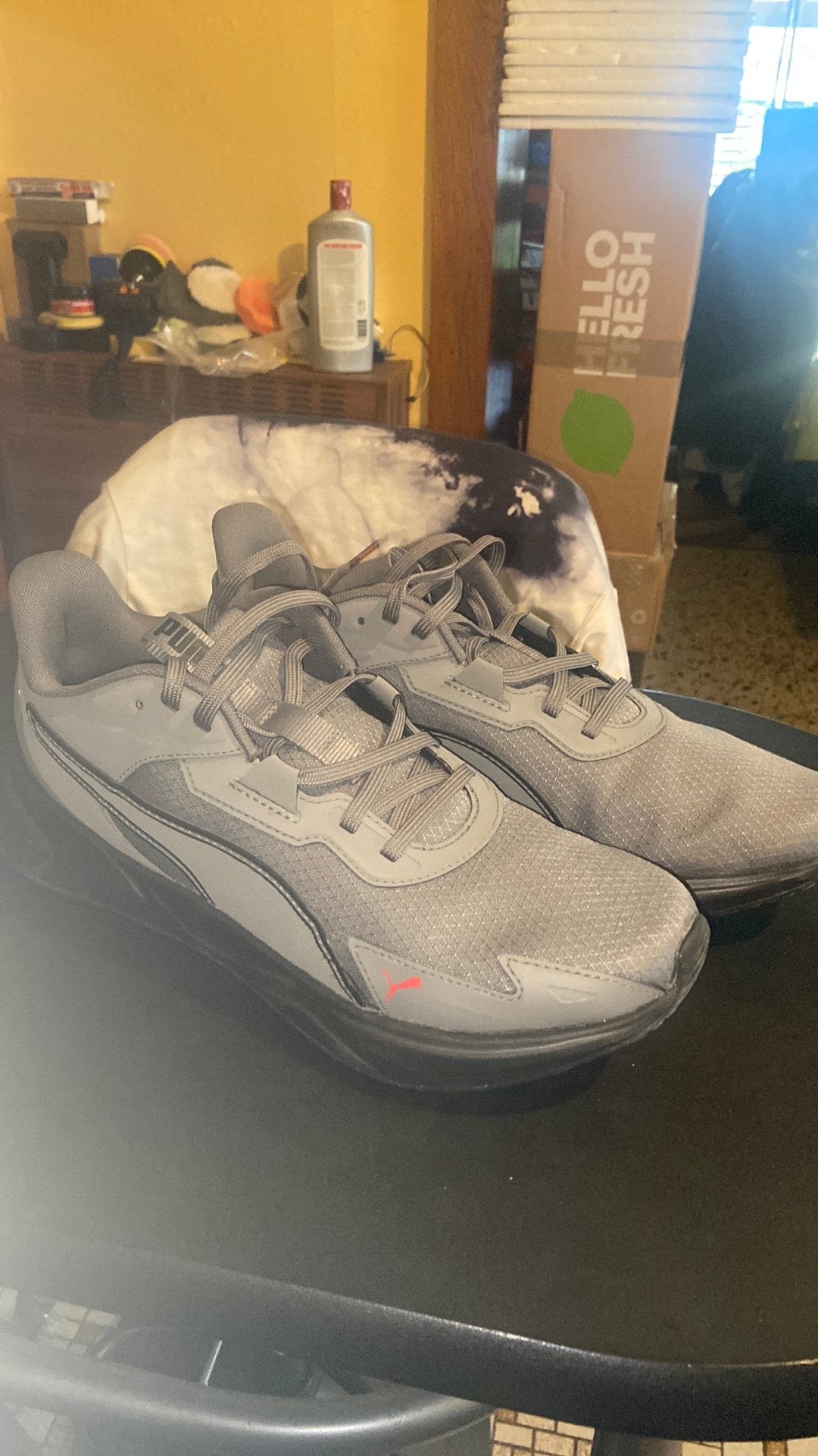 PUMA DISPERSE GRIJS/ZWART ZGAL 43”, Overige kleuren, Sportschoenen, Ophalen of Verzenden, Zo goed als nieuw