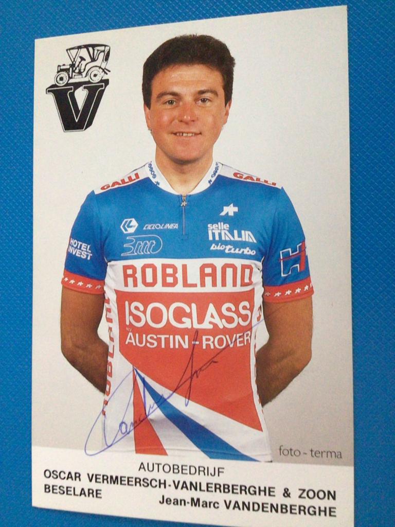 wielerkaart 1987 team robland  jean marc vandenberghe  signe, Envoi, Comme neuf