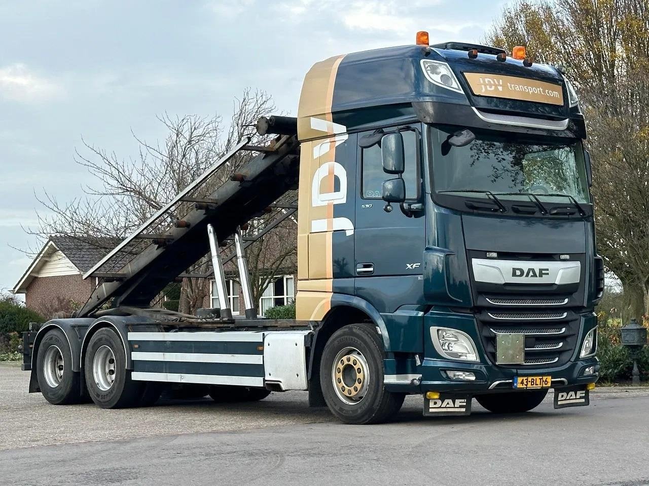 DAF XF 530 2019!SEILABROLLER!ROLLOFFTIPPER! DK1004, Auto's, Vrachtwagens, Blauw, Bedrijf, DAF, Te koop