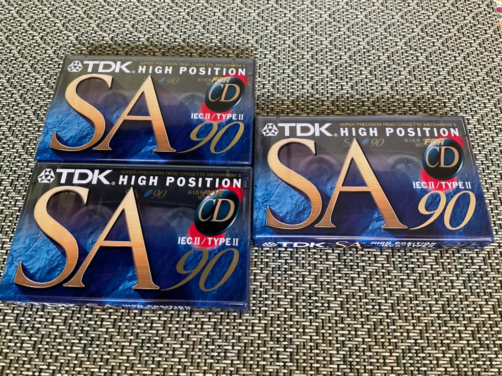 TDK SA90 chrome, Cd's en Dvd's, Cassettebandjes, Ophalen of Verzenden, Nieuw in verpakking, 2 t/m 25 bandjes, Met bewaardoos, rek of koffer