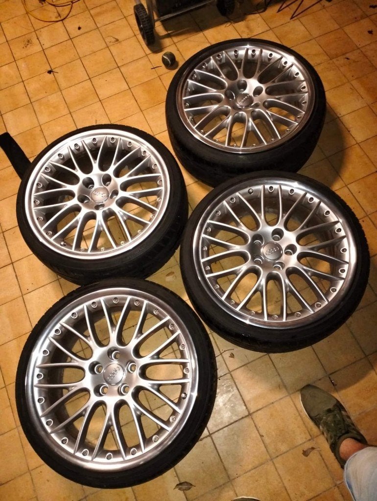 Audi A6 BBS 19 inch velgen + banden - goede staat, 215 mm, Band(en), Zomerbanden, Ophalen