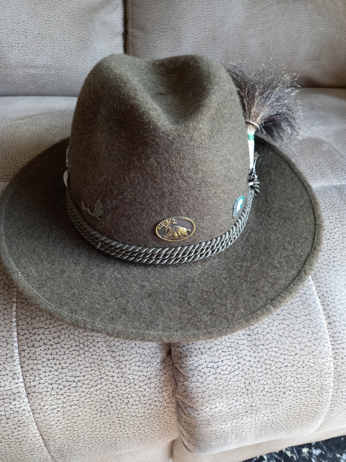 chapeau forestier avec plumeau., Vêtements | Hommes, Chapeaux & Casquettes, Enlèvement ou Envoi, Chapeau