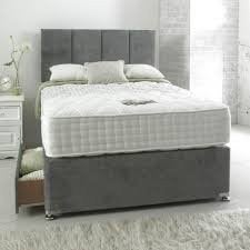 Tweepersoonsbed met medisch matras, Verzenden, Crème