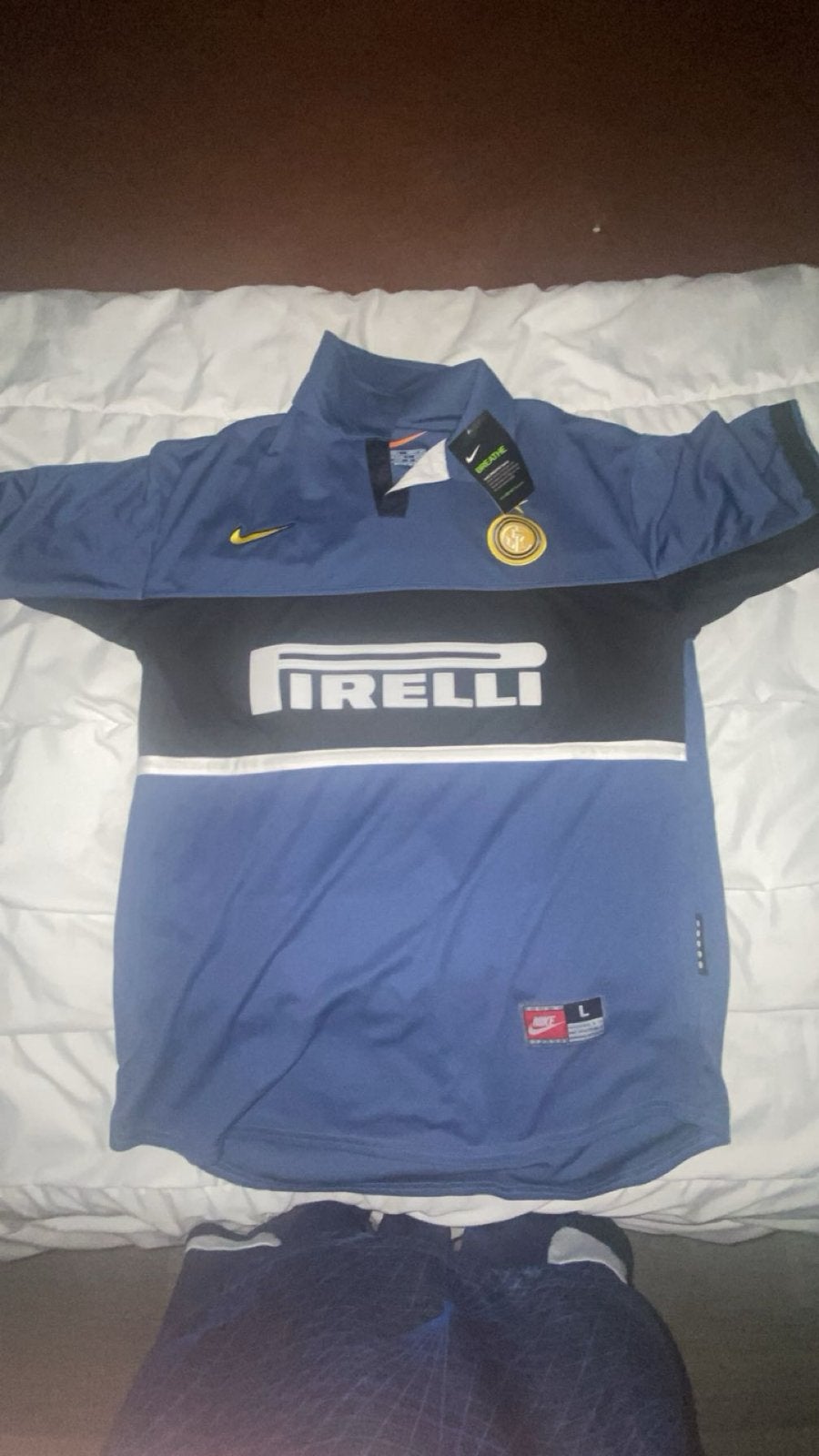Inter Milan 1998-1999 large t shirt, Sport en Fitness, Voetbal, Ophalen, Zo goed als nieuw, Shirt