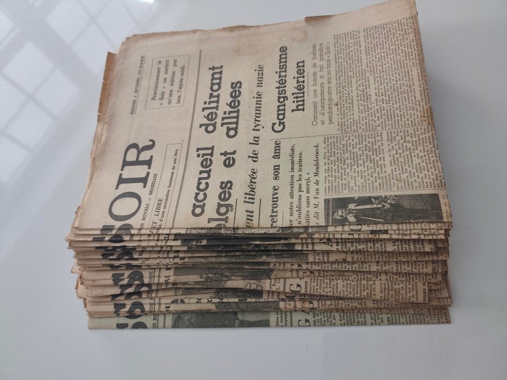 Le Soir n1 6/9/1944 + collection, Livres, Guerre & Militaire, Utilisé, Deuxième Guerre mondiale, Enlèvement ou Envoi
