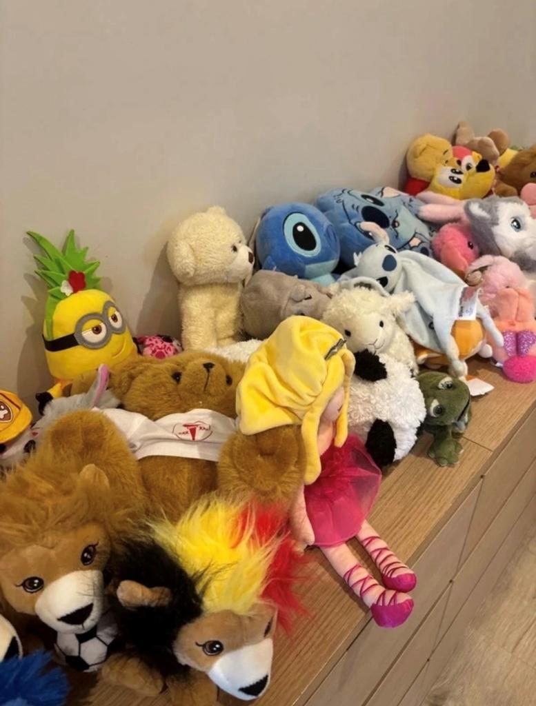 Partij van ongeveer 50 knuffels, Kinderen en Baby's, Speelgoed | Knuffels en Pluche, Ophalen, Overige merken, Overige karakters