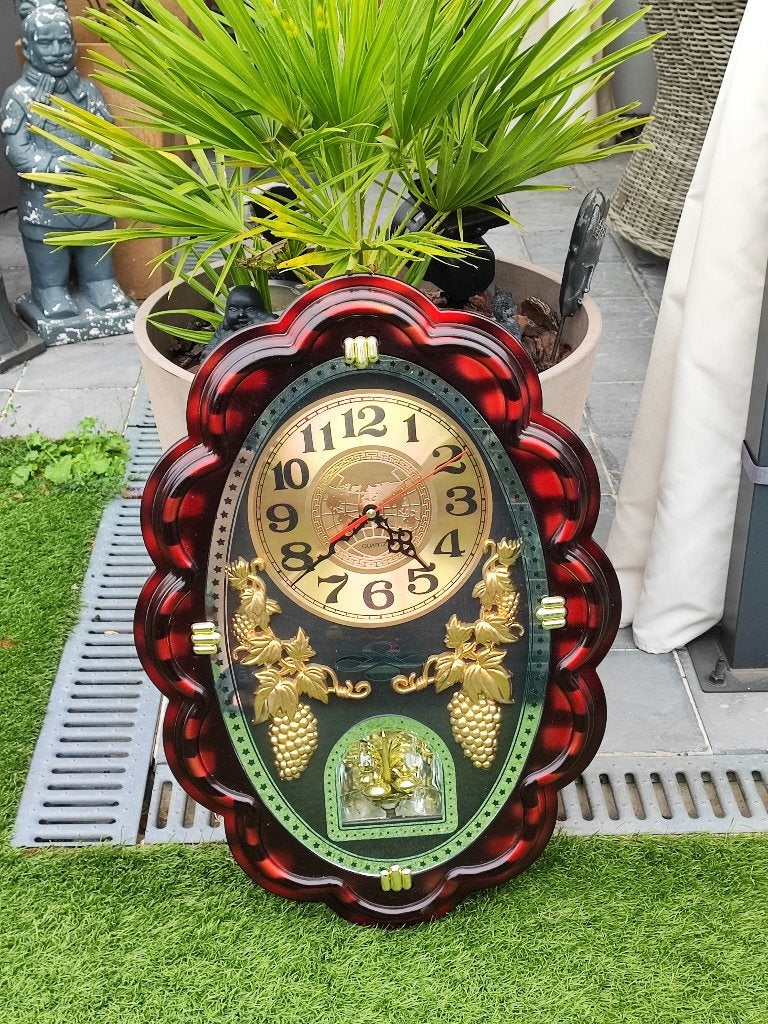 Vintage Nikko Tianguan Melodie wandklok, Ophalen, Vintage, Analoog, Zo goed als nieuw