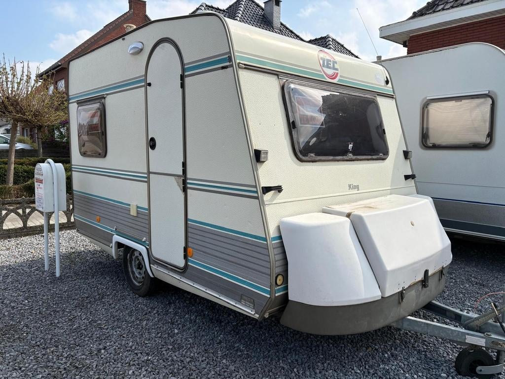 Tec King caravan MTM 750kg!, Caravans en Kamperen, Caravans, Particulier, Fietsenrek