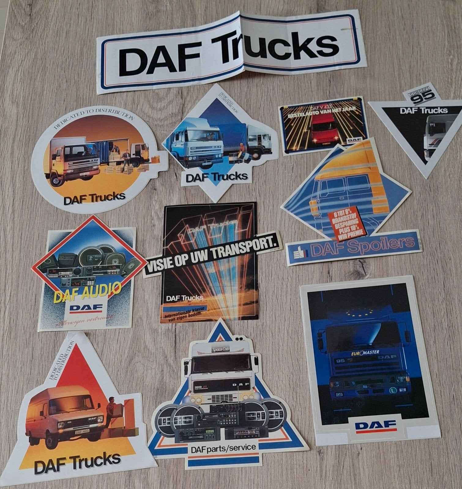 Groot lot vrachtwagen truck DAF diverse stickers, Ophalen of Verzenden, Zo goed als nieuw, Auto of Motor
