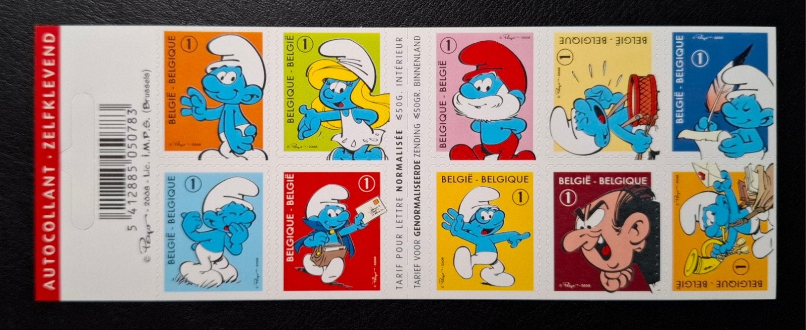 Belgique : COB 3814/23-B95 ** Les Schtroumpfs 2008., Timbres & Monnaies, Timbres | Europe | Belgique, Sans timbre, Neuf, Enlèvement ou Envoi