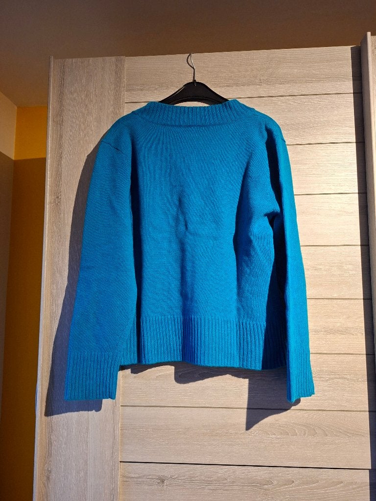 Blauwe wollen trui maat XL, Kleding | Dames, Blauw, Maat 46/48 (XL) of groter, Ophalen of Verzenden, Tex