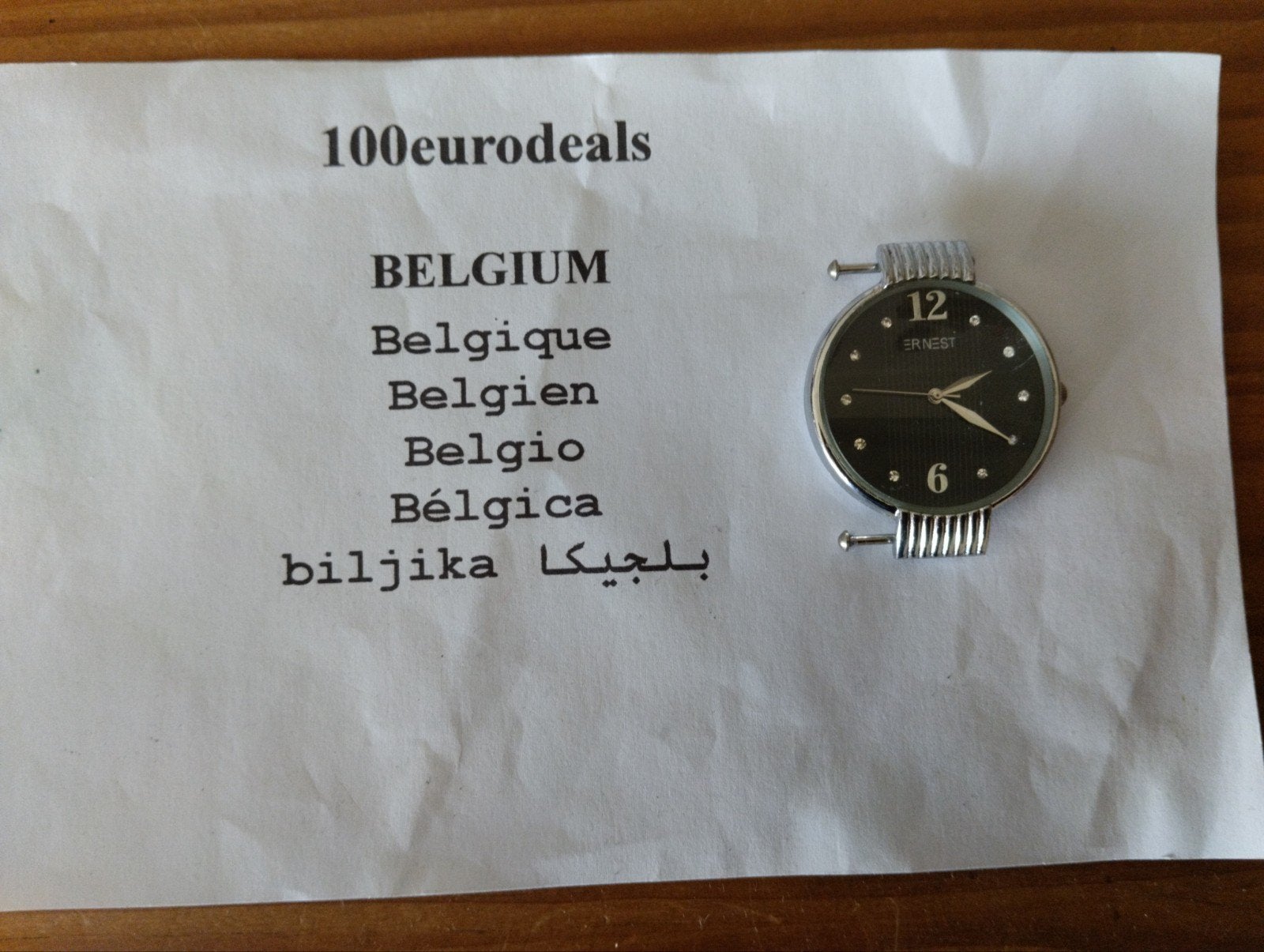 Horloge dames zwárt Ernest, Verzenden