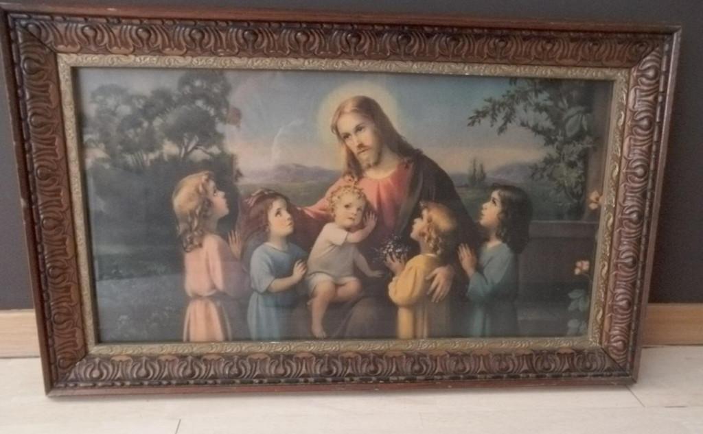 religieuze schilderij / prent Jezus met kinderen, Ophalen