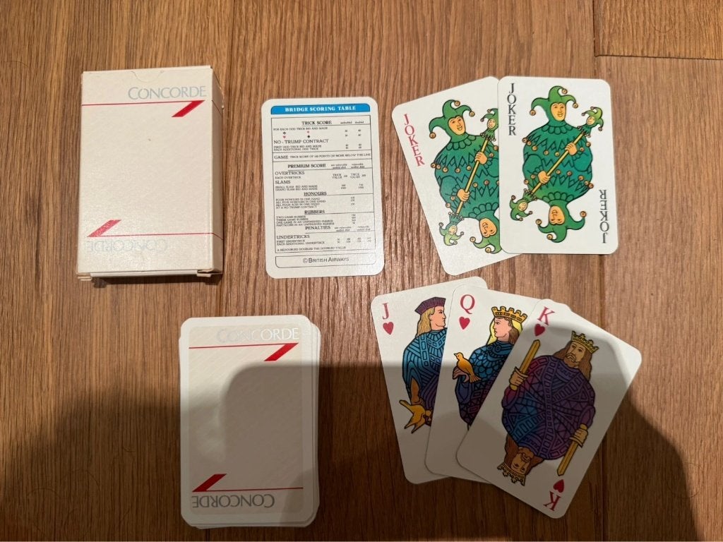 Jeu de cartes Concorde British Airways vintage 3 jokers, Collections, Enlèvement ou Envoi, Comme neuf, Carte(s) à jouer