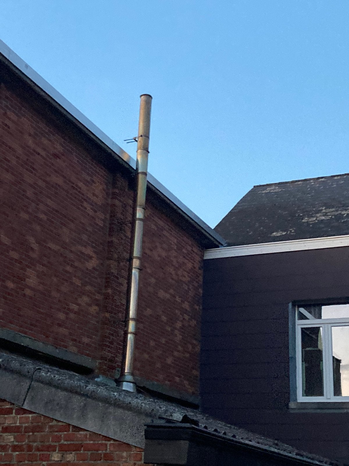 Inox afvoerbuis voor pelletkachel, Doe-het-zelf en Bouw, Ophalen, Zo goed als nieuw, Inox
