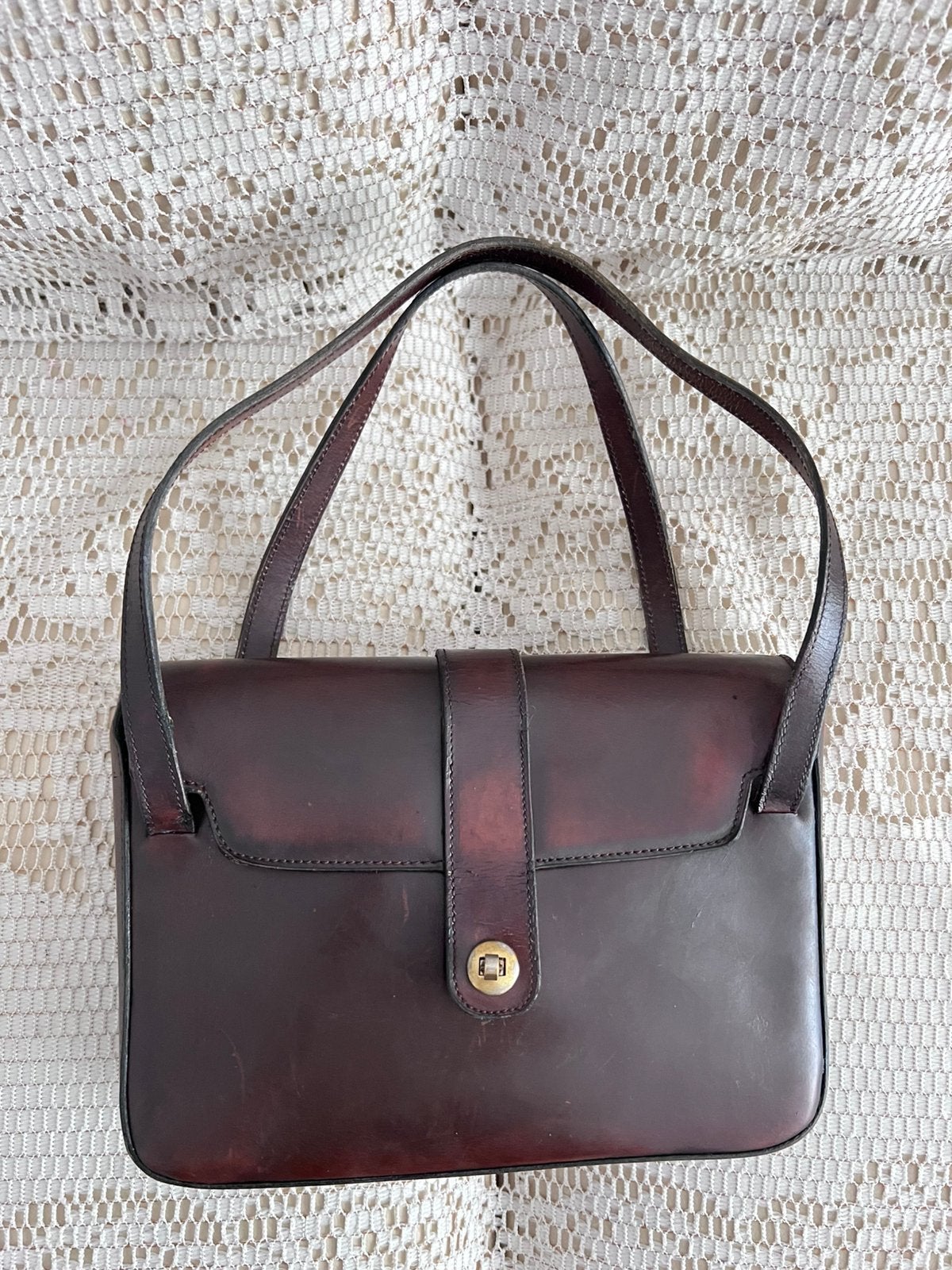 Sac DELVAUX vintage cuir marron, Enlèvement ou Envoi, Comme neuf