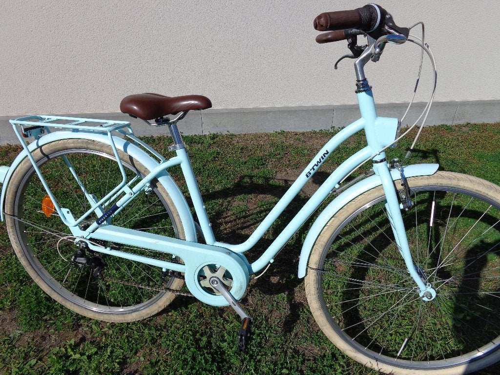 zgan meisjesfiets B TWIN  maat 45, Fietsen en Brommers, Velgrem, B-TWIN, Zo goed als nieuw, Handrem