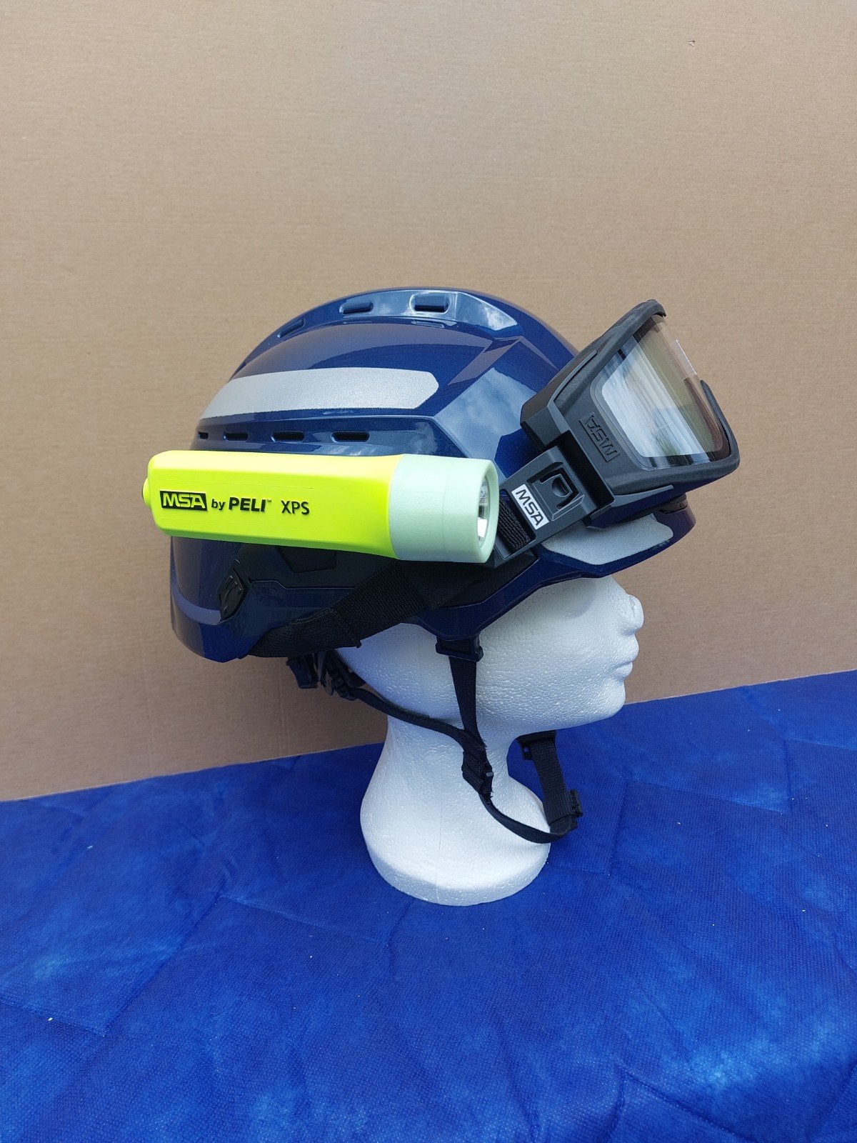 Casque ambulancier / pompier MSA Gallet F2XR Bleu Neuf, Envoi, Avec visière, Neuf