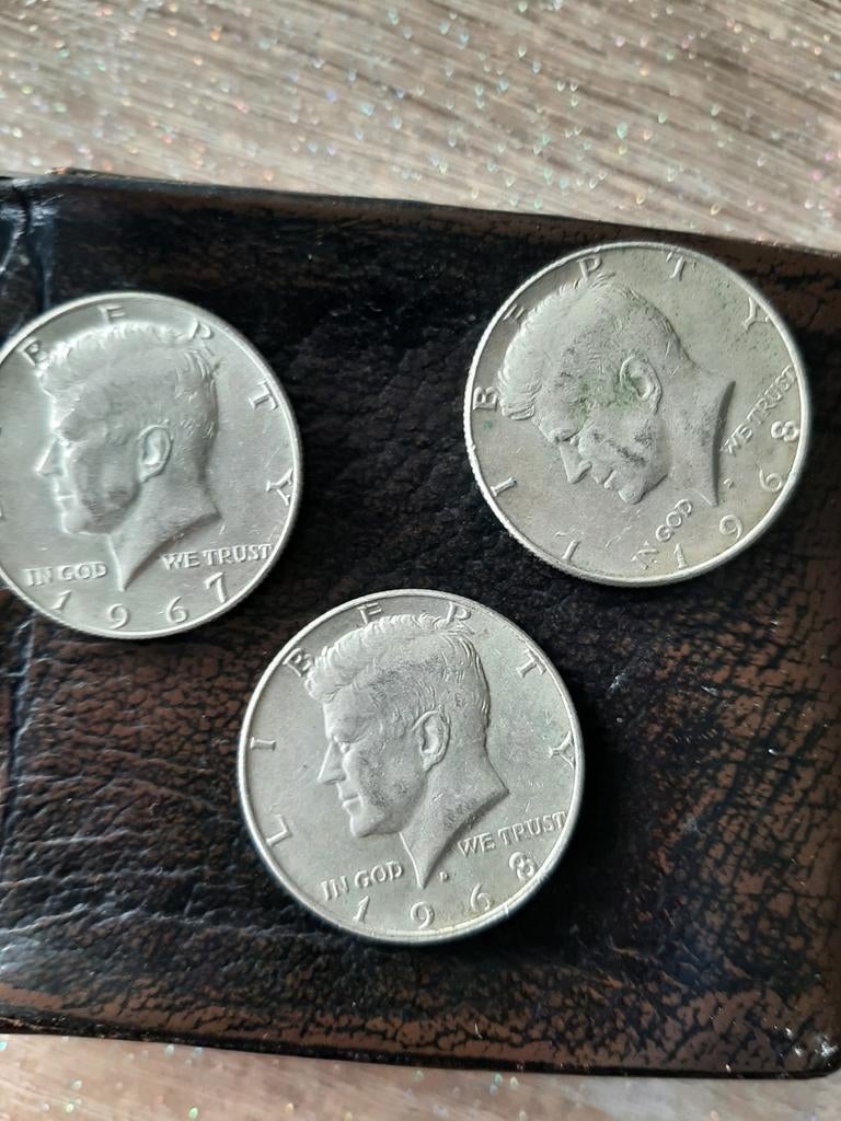 3 pièces de 1 demi dollar argent 400 pour 1000, Ophalen, Zilver