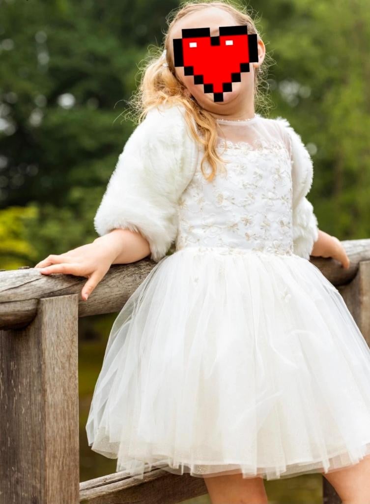 Prachtig wit pelsje, Kinderen en Baby's, Kinderkleding | Maat 134, Nieuw, Ophalen of Verzenden, Jas, Meisje