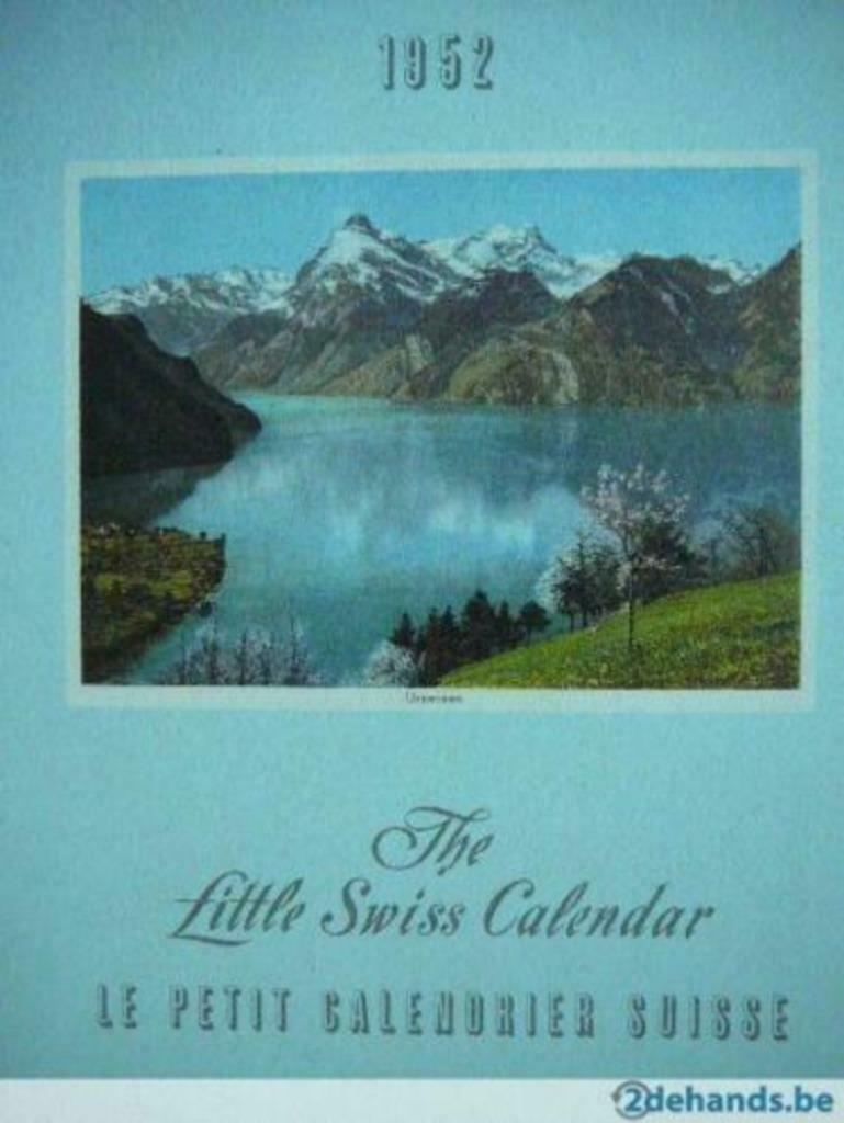 1952 The little Swiss calendar, Divers, Agendas, Envoi, Neuf