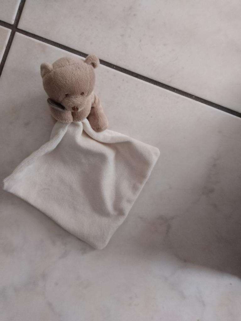 knuffel doudou et compagnie paris beer  doekje hand(doos 107, Ophalen of Verzenden, Nieuw, Beer