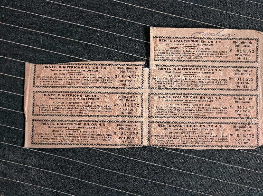 OBLIGATIES OOSTENRIJK TE KOOP, Ophalen of Verzenden, 1920 tot 1950, Obligatie of Lening