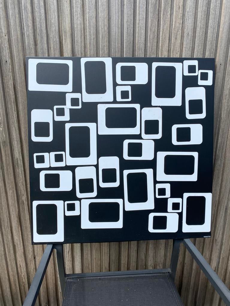 Magneetbord 70x70 met magnetische polaroidframes, Ophalen, Zo goed als nieuw, Magneetbord