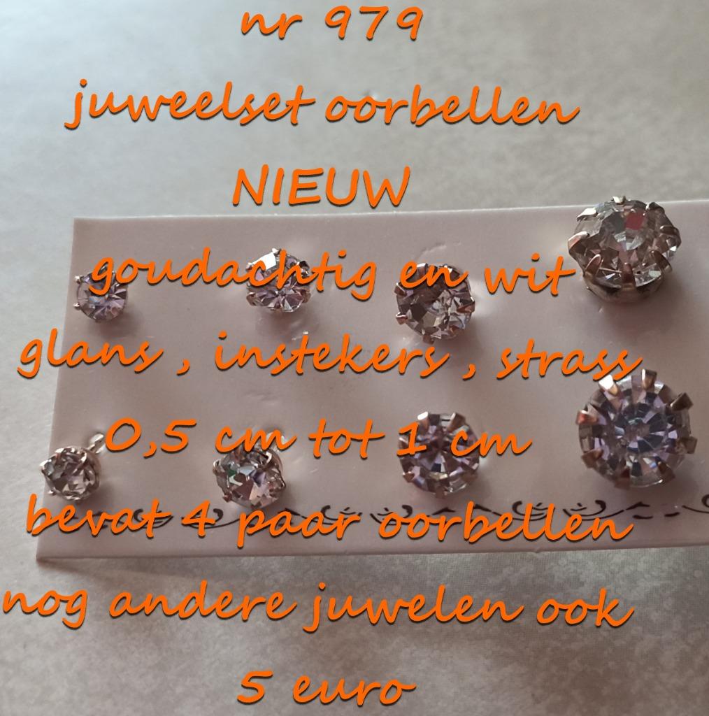 979. Juweelset : oorbellen , NIEUW , @LAATSTE STUK@ verzend, Handtassen en Accessoires, Oorbellen, Overige materialen, Verzenden