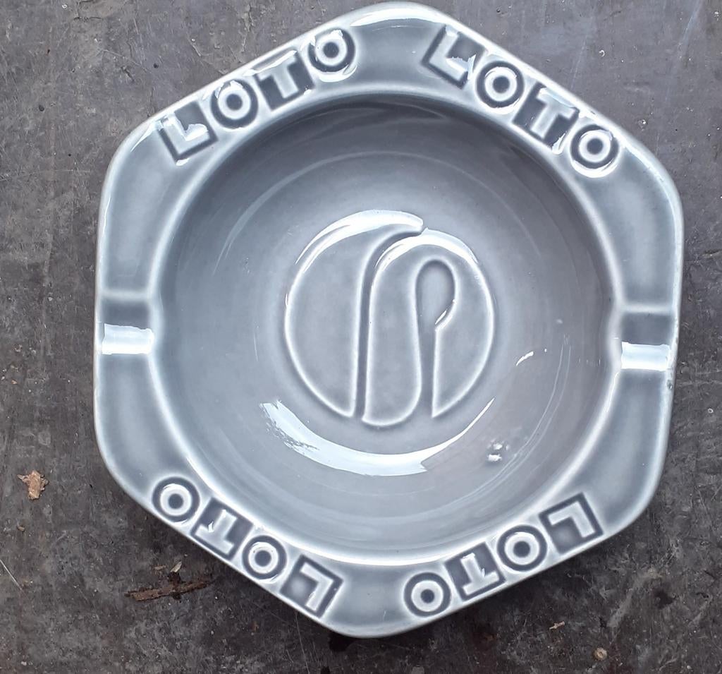 cendrier publicitaire lotto gris, Ophalen of Verzenden, Zo goed als nieuw, Overige typen