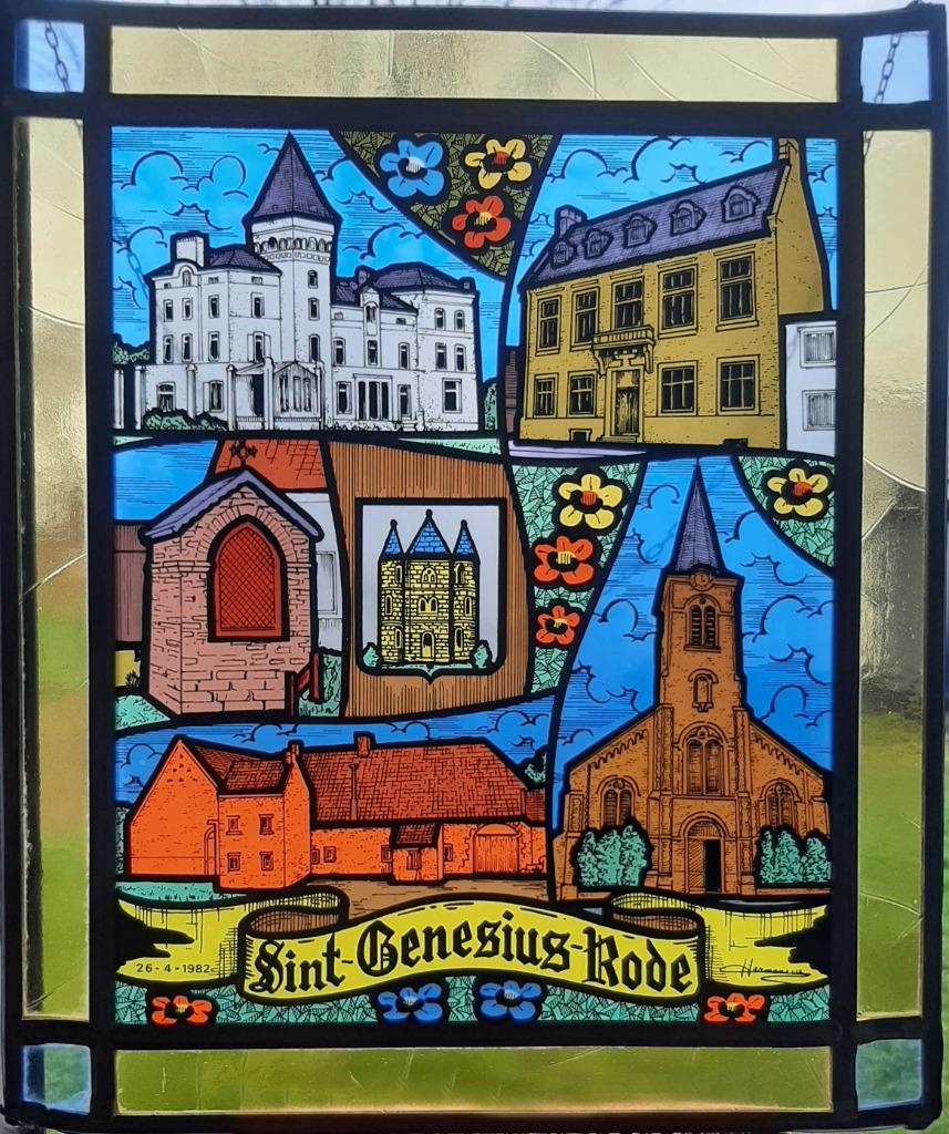Vitrail Sint-Genesius-Rode 37 x 44 cm, Enlèvement