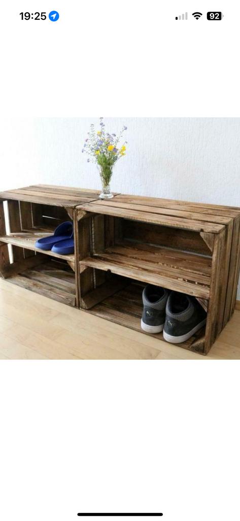 Originele Vintage Fruitkist liggend met legplank, Verzenden, Zo goed als nieuw