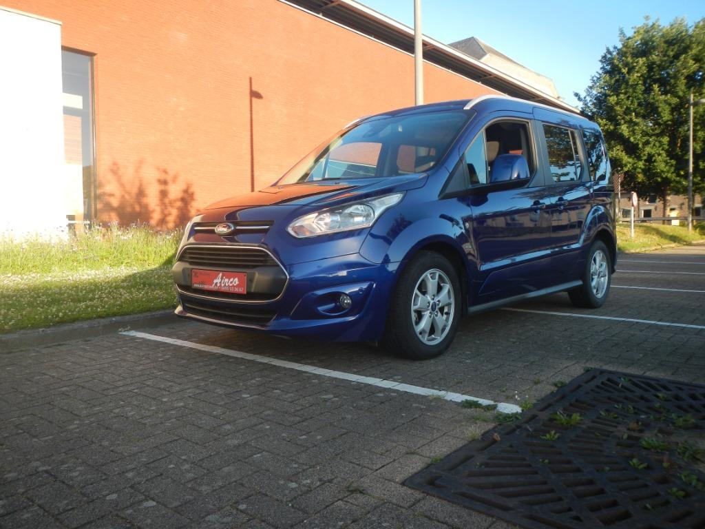 Ford tourneo connect 1.6 tdi titanium, Auto's, Voorwielaandrijving, Zwart, Blauw, Bedrijf
