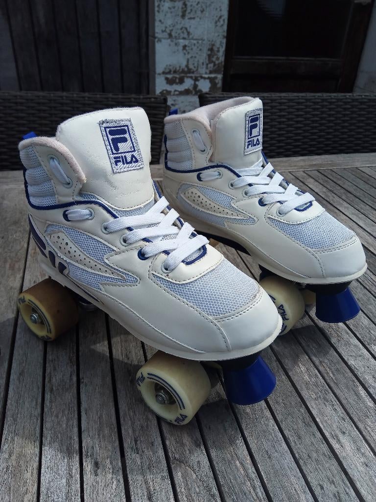 Rolschaatsen - Gift Lady wit/blauw van Fila - maat 37, Kinderen en Baby's, Speelgoed | Buiten | Rolschaatsen, Gebruikt, Ophalen of Verzenden
