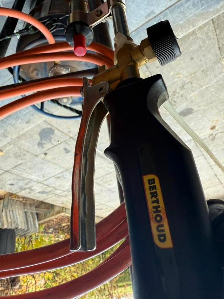2-pits thermische brander met laadbak en steekwagen, Ophalen, Zo goed als nieuw