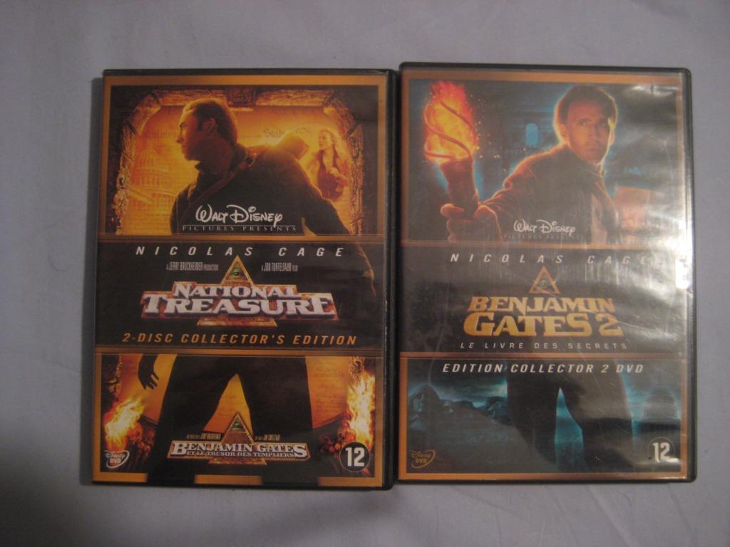 Benjamin Gates 1+2 DVD, Gebruikt, Actie, Ophalen of Verzenden, Engels