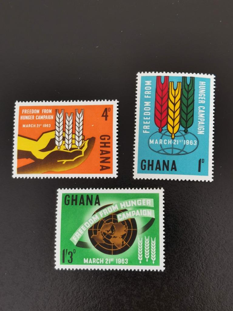 Ghana 1963 - reeks bestrijding honger, Ophalen of Verzenden, Postfris