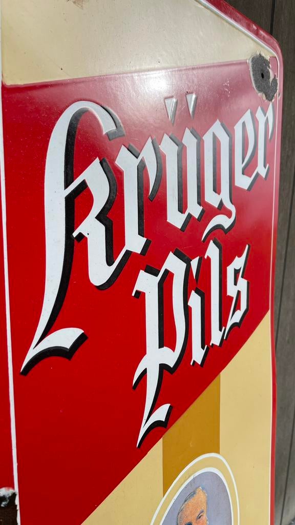 Kruger emaille bord., Ophalen, Gebruikt, Reclamebord