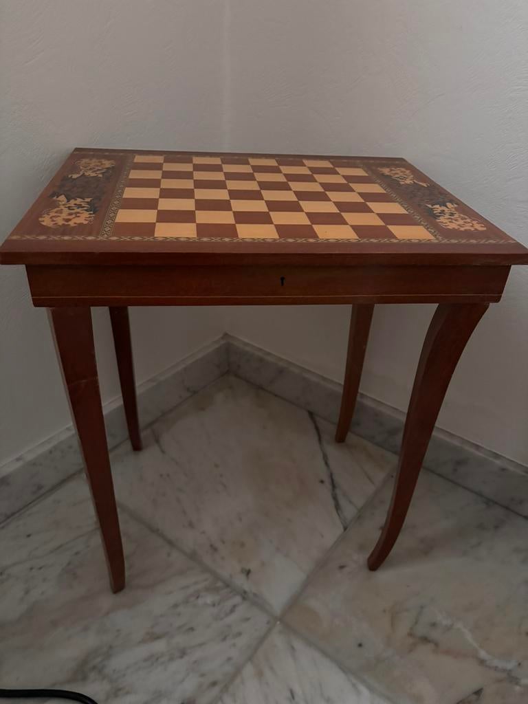 Schaaktafel - vintage met muziekdoos, Antiek en Kunst, Ophalen