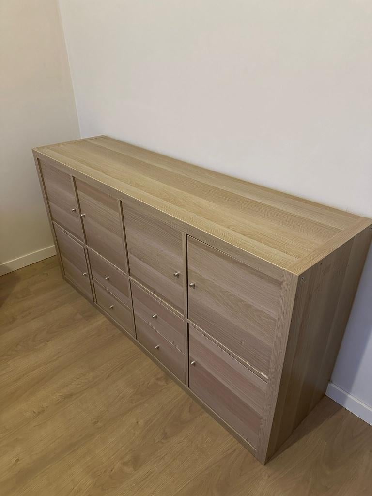 Kallax kast met deuren en lades, Huis en Inrichting, Ophalen, Zo goed als nieuw